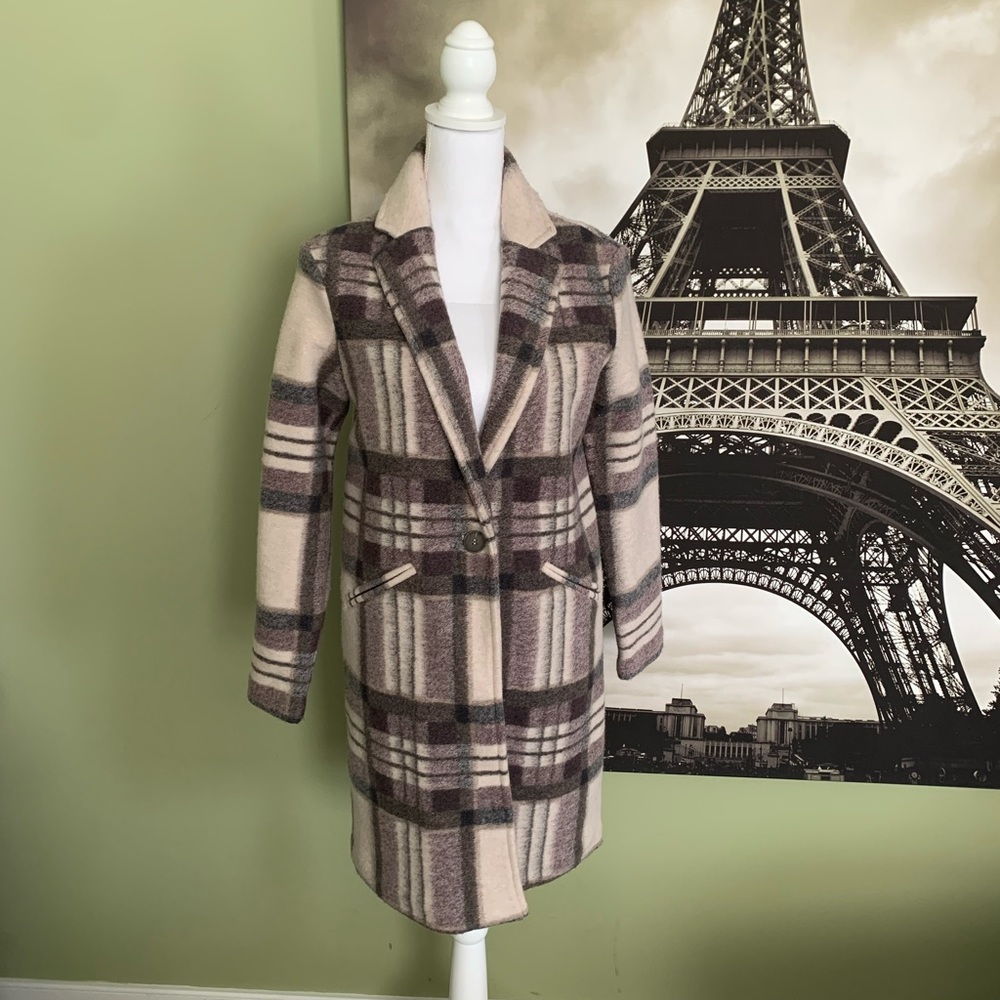 NEW Kenar Lavender, Gray and Cream Day Coat XS
